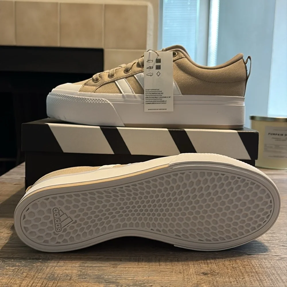 NWT Adidas Women's Bravada 2.0 Platform 'Clay Brown' Shoes JI1798_9